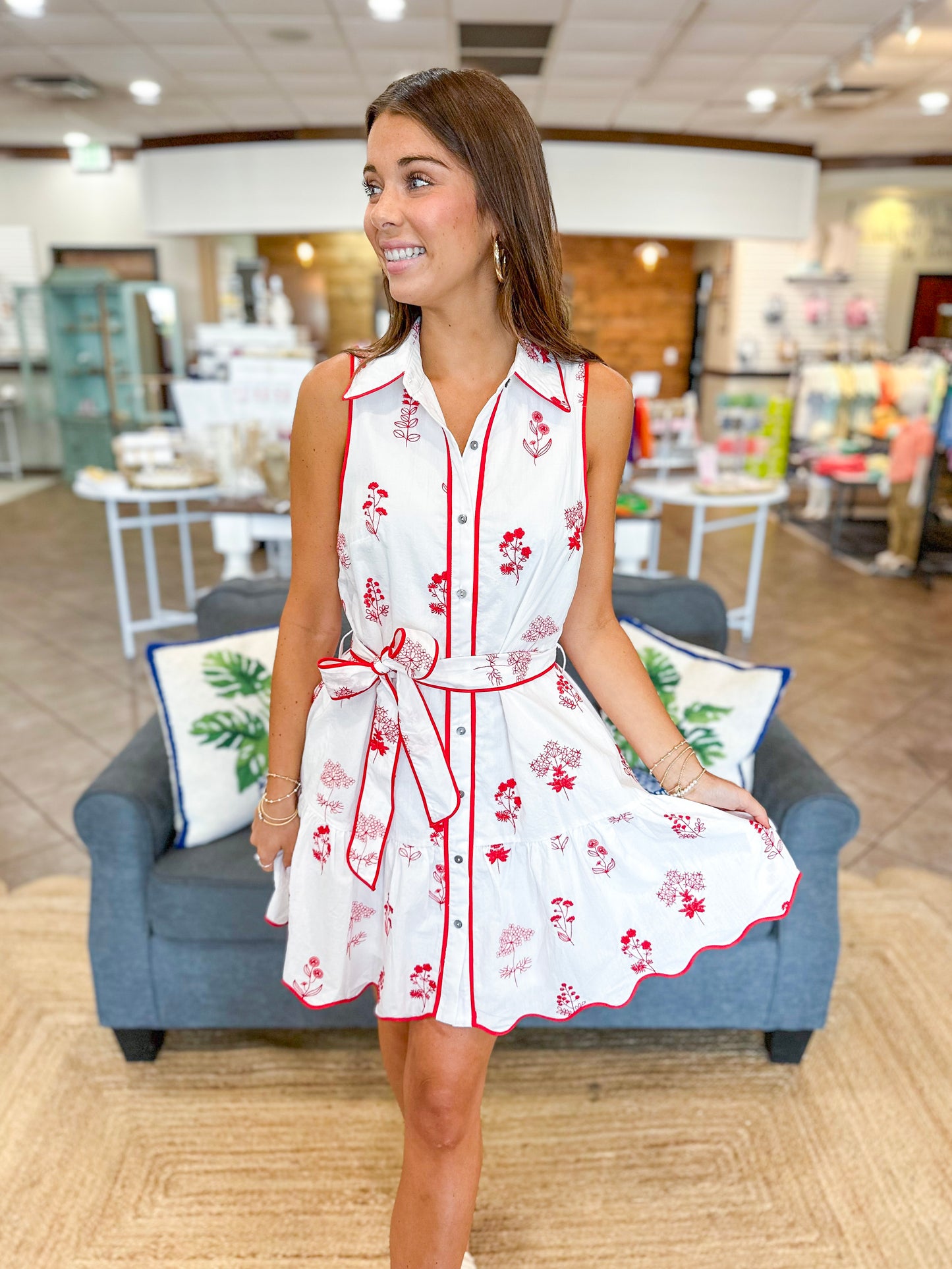 Patriotic Petals Mini Dress