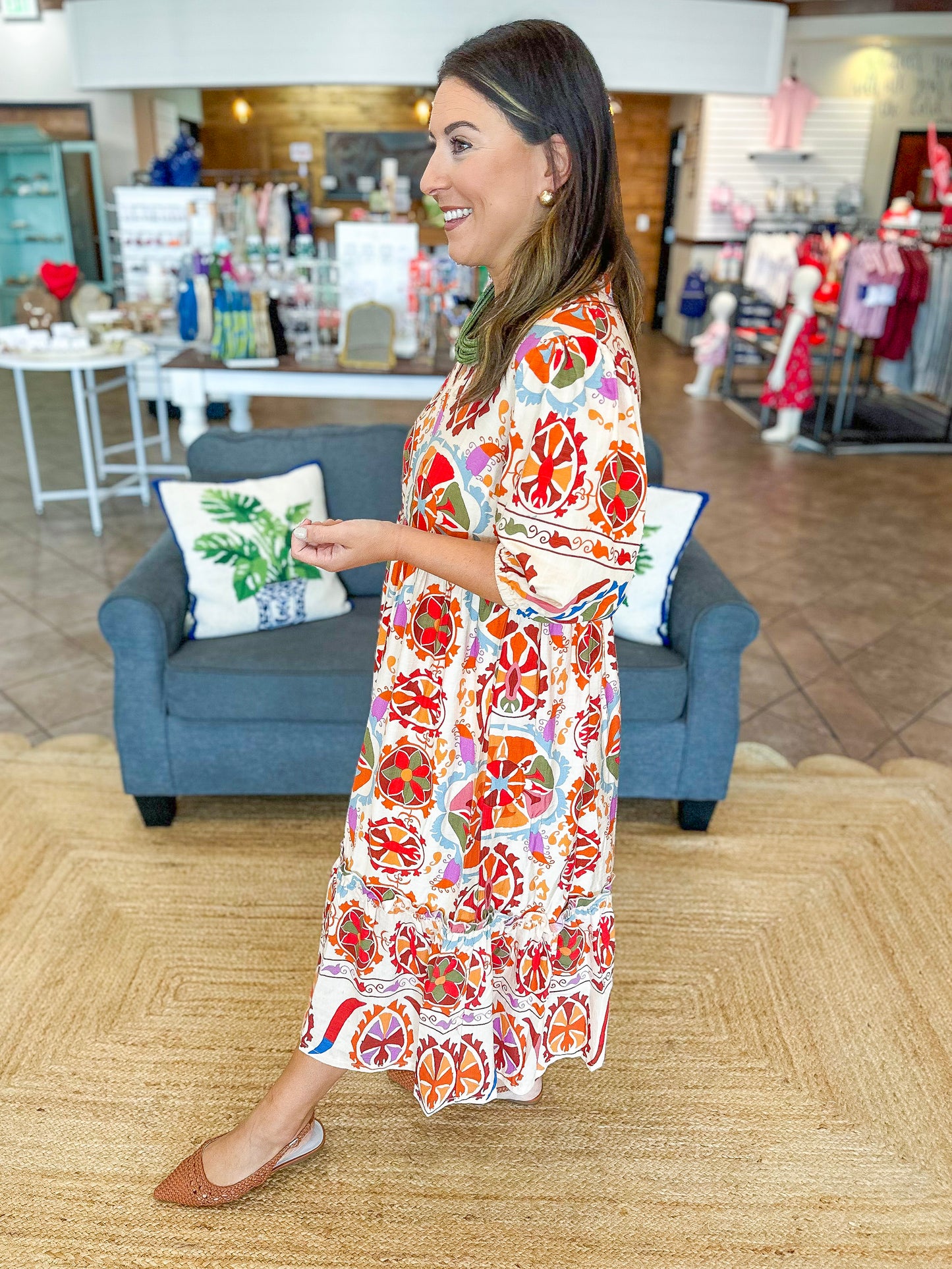 Harvest Glance Midi Dress
