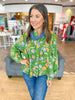 Falling Florals Top in Olive
