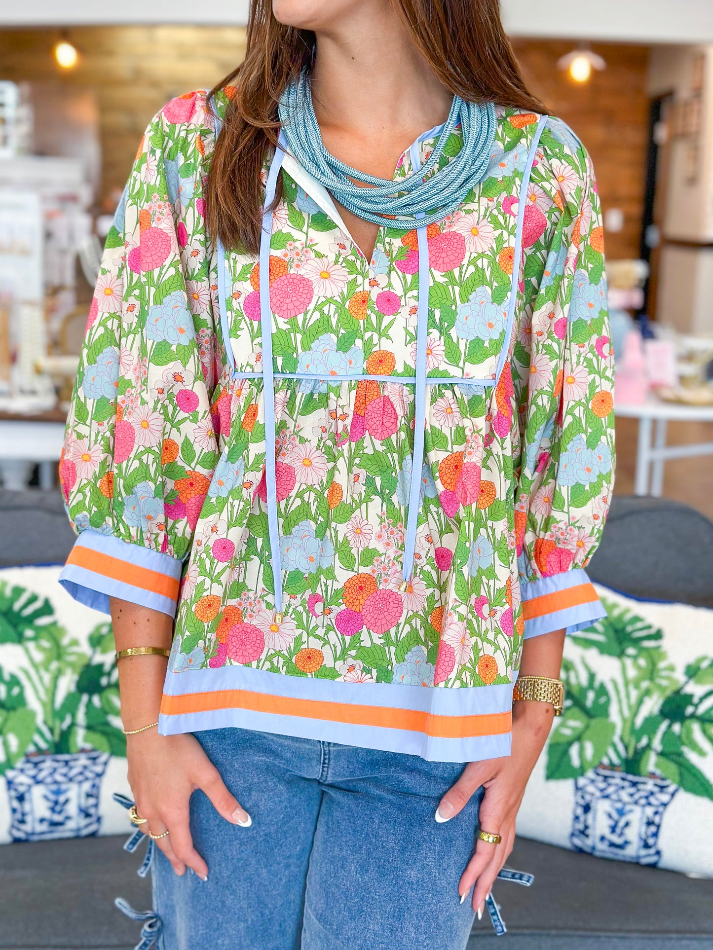 Charming Glance Tie Top