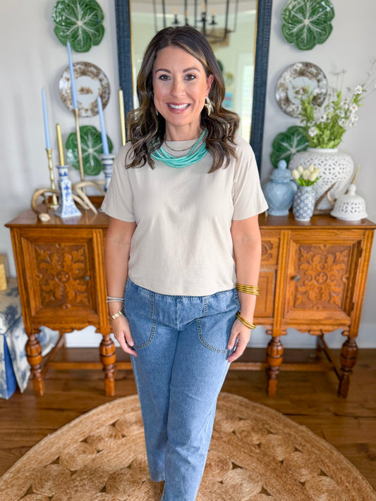 The Modern Basics Tee in Beige