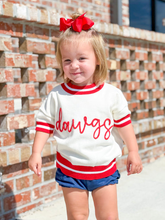 The Girls Georgia Embroidered Varsity Sweater