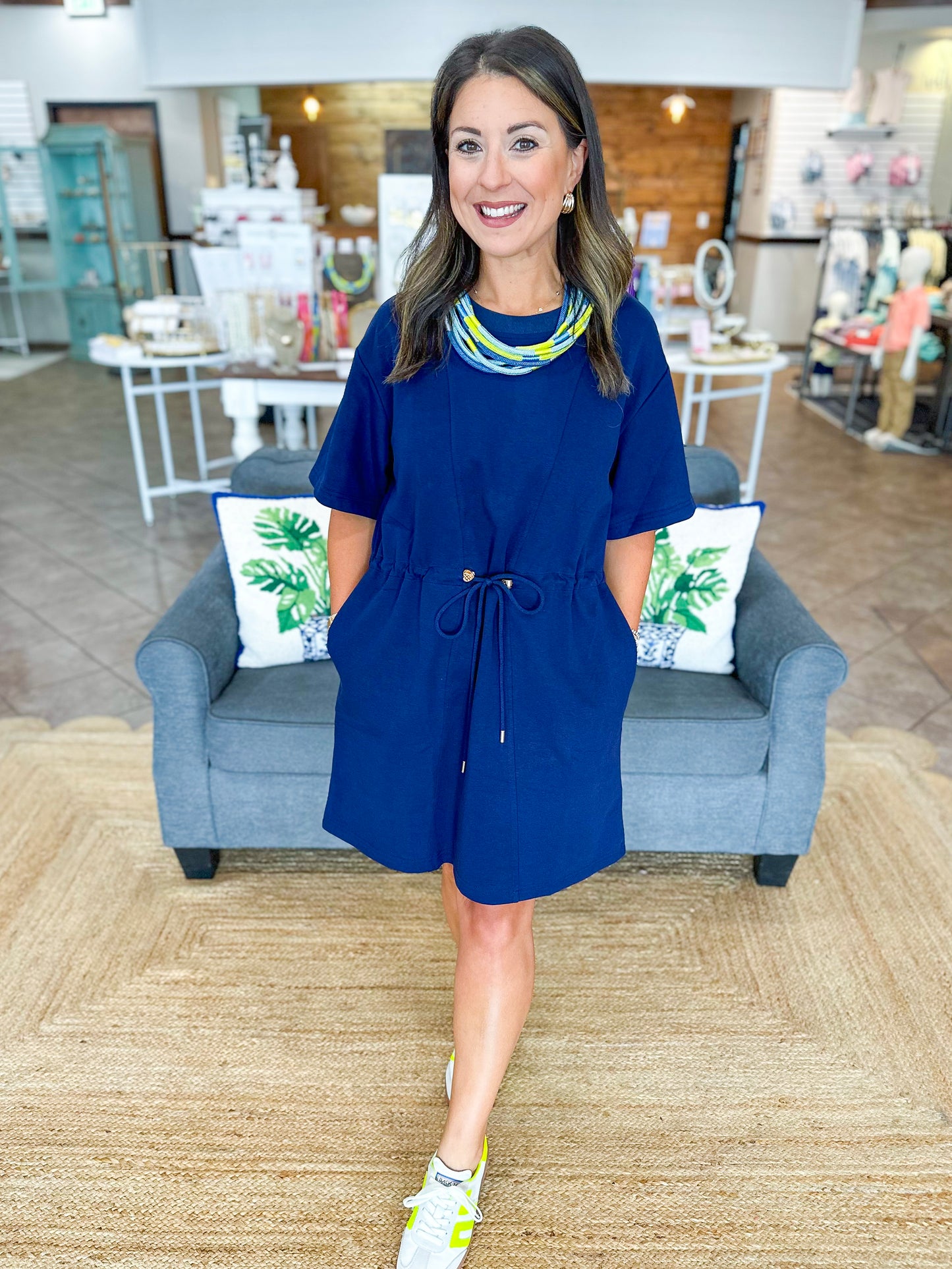 Pair It Up Mini Dress in Navy