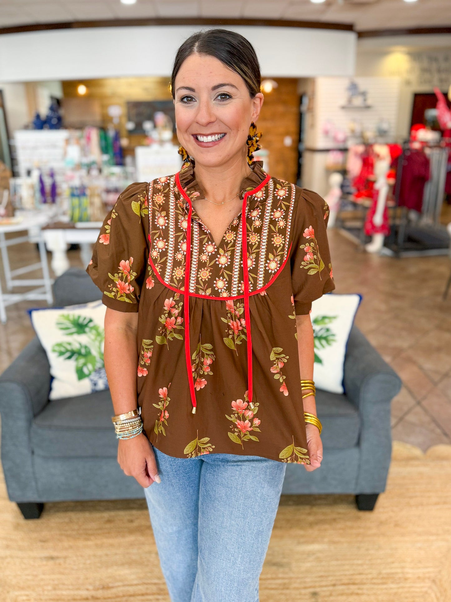 Autumn Muse Floral Top