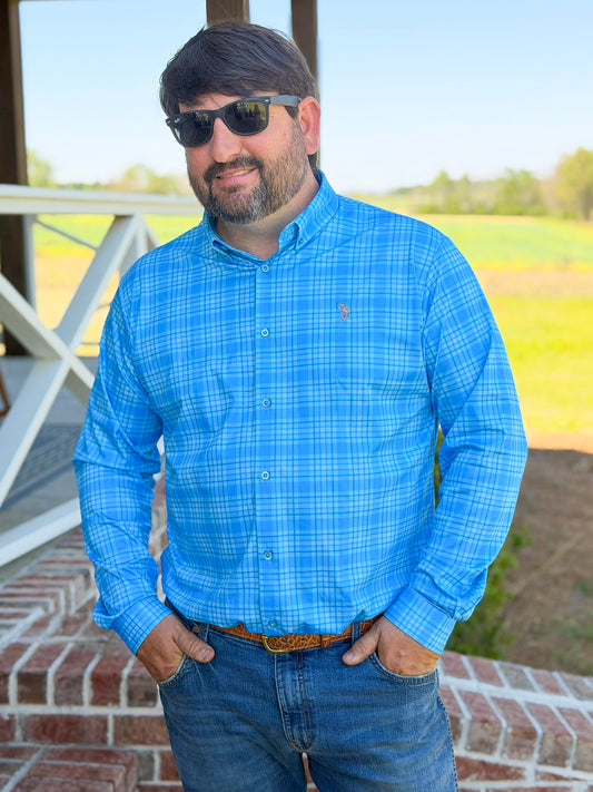 Southern Casanova | Performance Button Down in Cabana Club Plaid