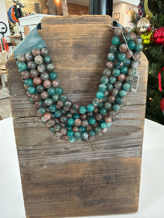The Olivia Necklace in Ocean Jasper