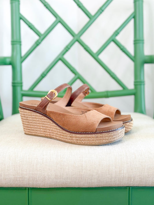 Corkys | Treat Yourself Wedge in Chestnut Combo