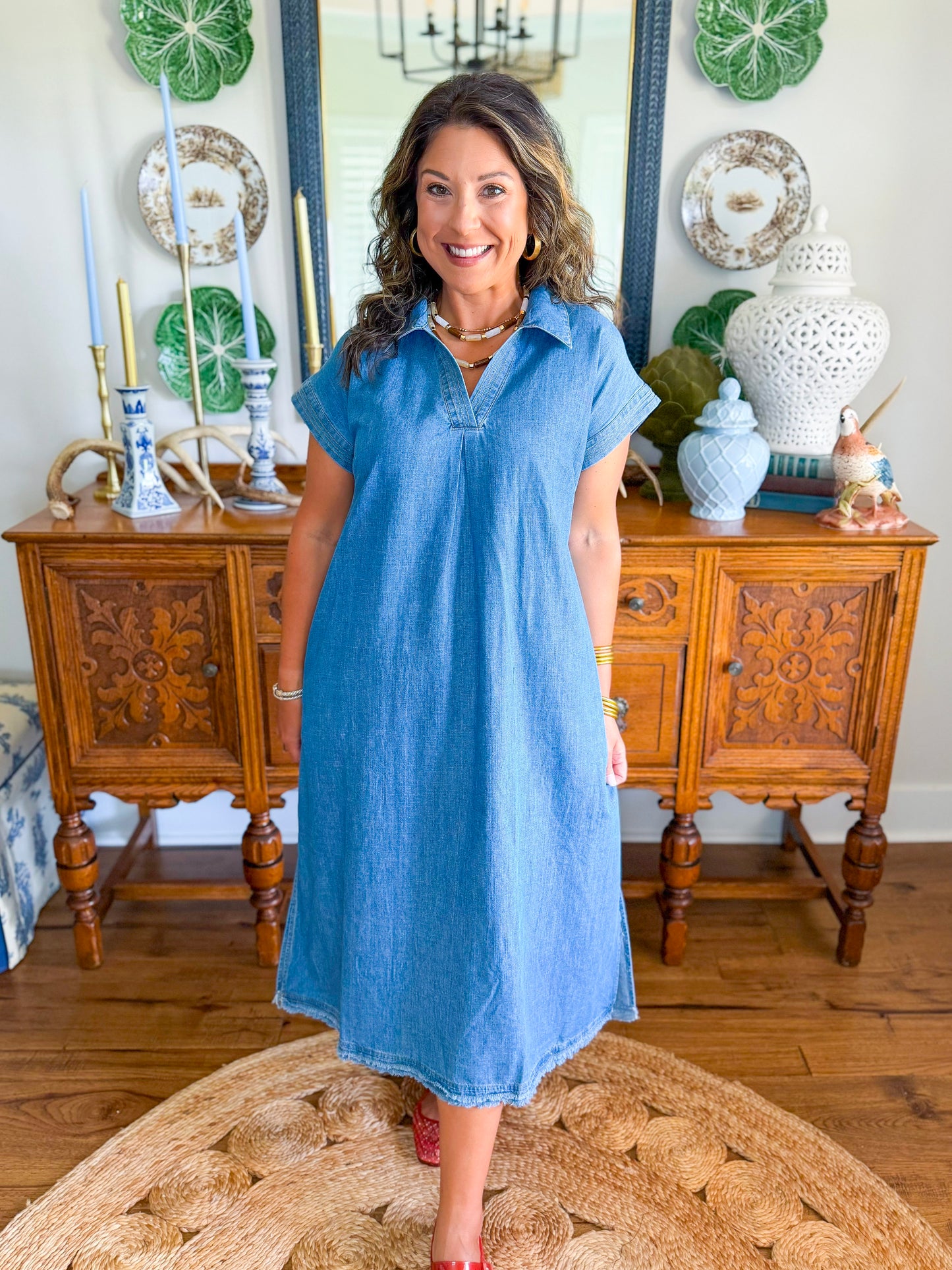 The Heritage Denim Midi Dress