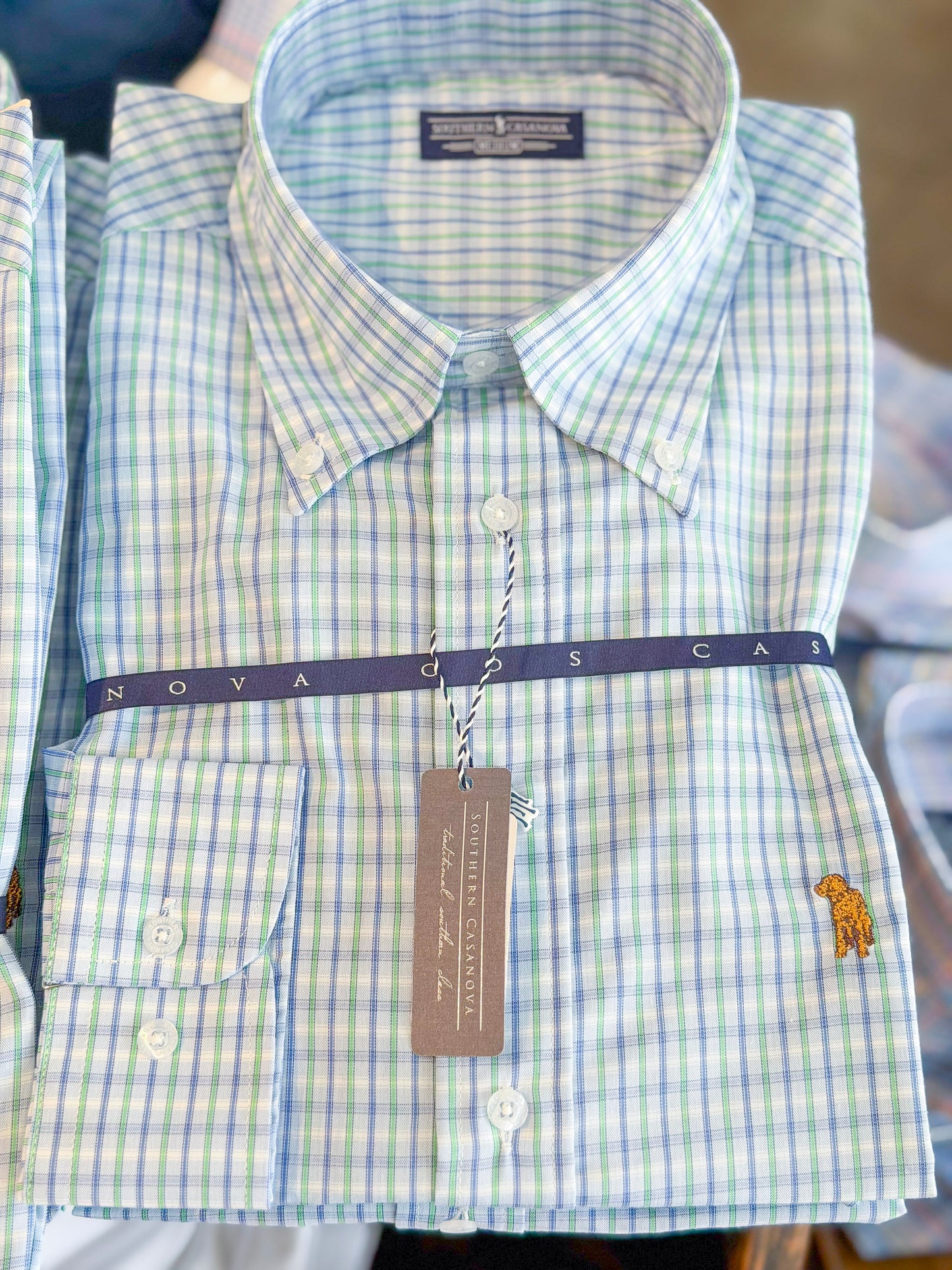 Southern Casanova | Cotton Button Down in Water Vapor Check