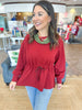 The Jetset Pullover Top in Burgundy