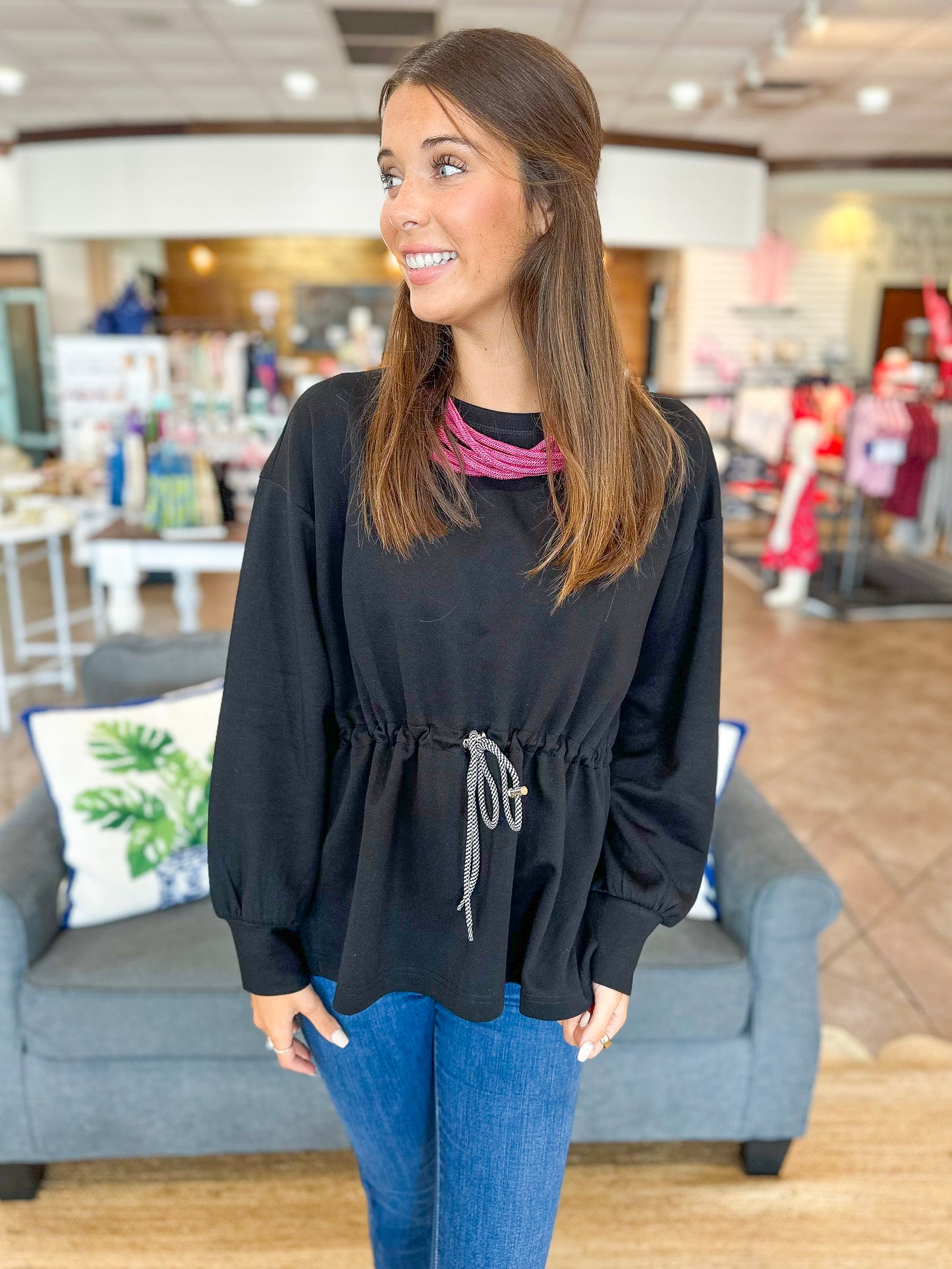 The Jetset Pullover Top in Black
