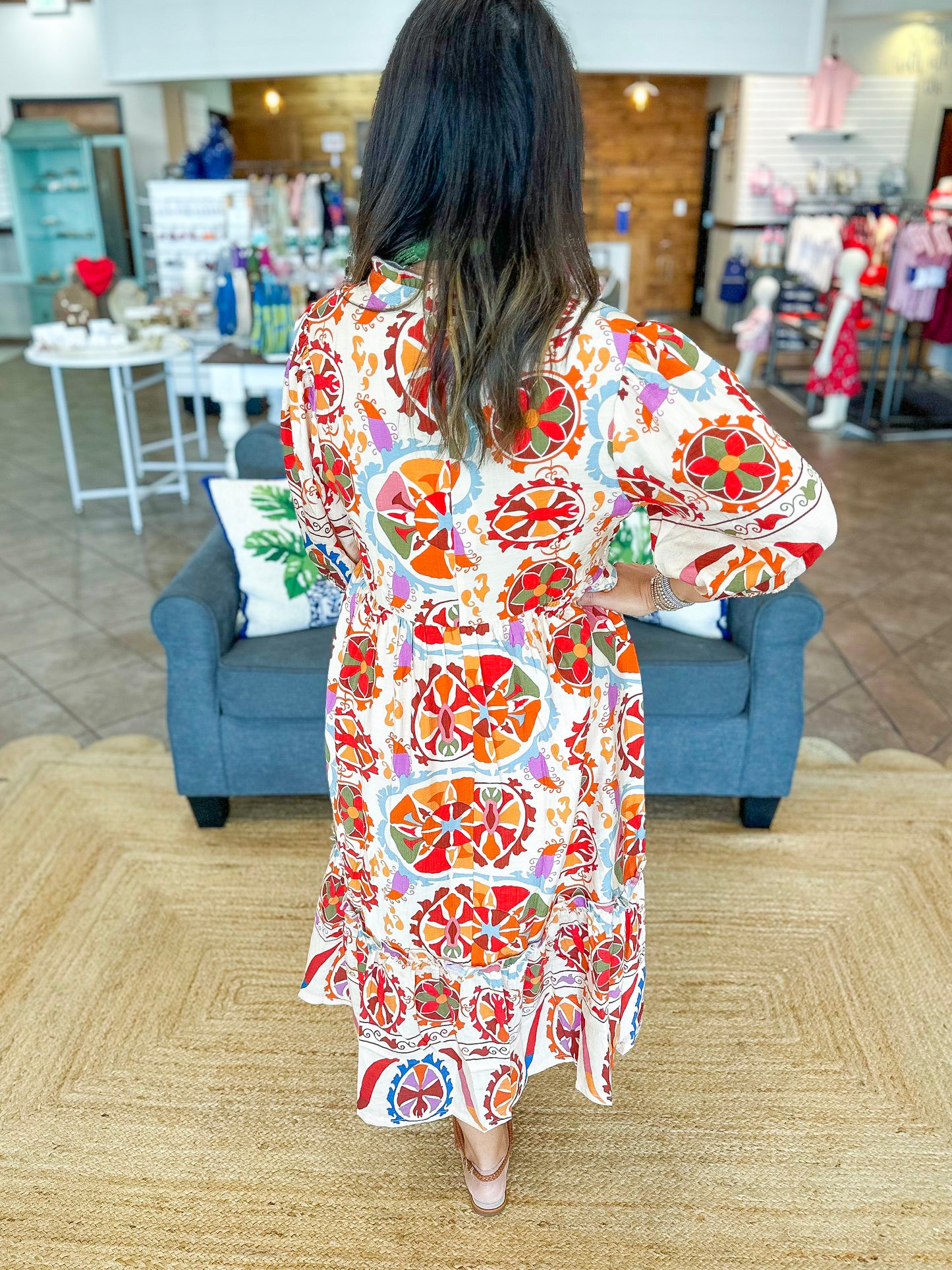 Harvest Glance Midi Dress