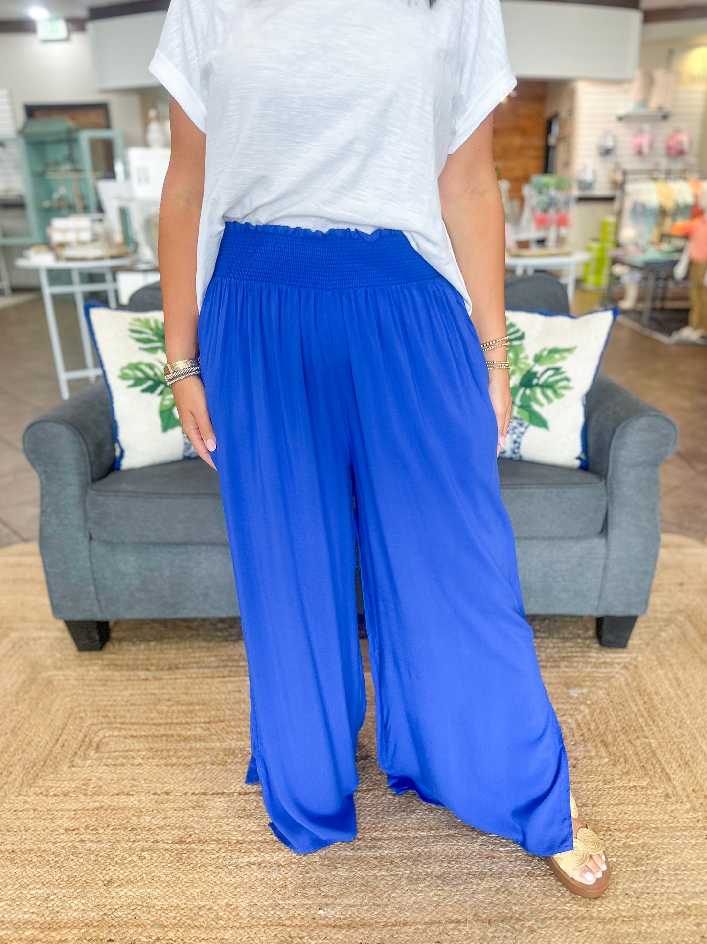 Mary Square Krista Pants | Blue