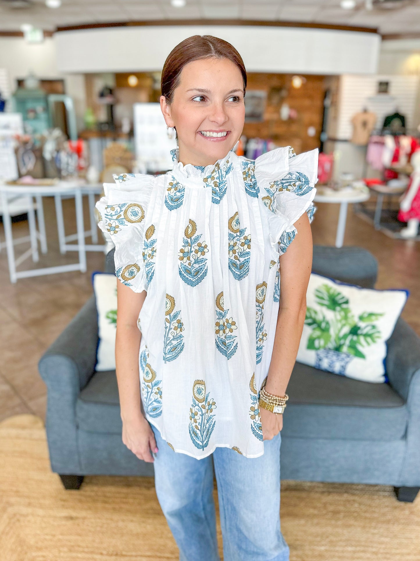 Victoria Dunn Jasmine Blouse in Java