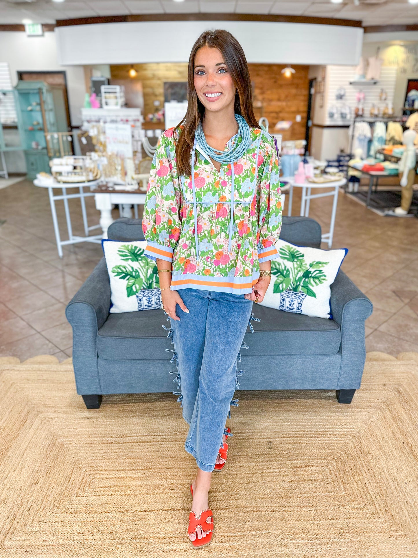 Charming Glance Tie Top