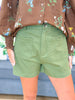 Hazel Thread Shorts in Olive