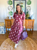 Burgundy & Blush Dot Set