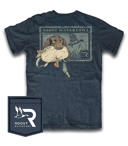 Roost Boykin Stamp T-Shirt in Navy