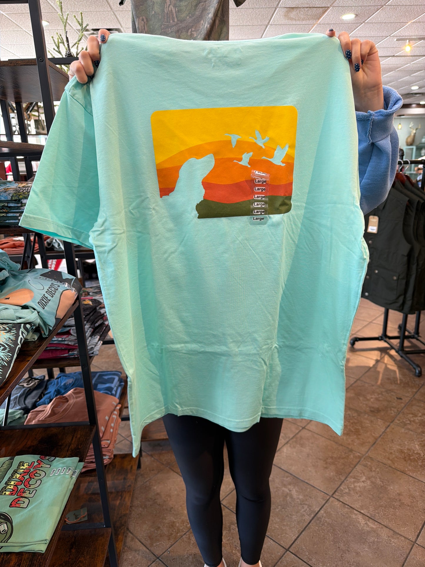Brown Dog Boykin Sunset T-Shirt in Seafoam