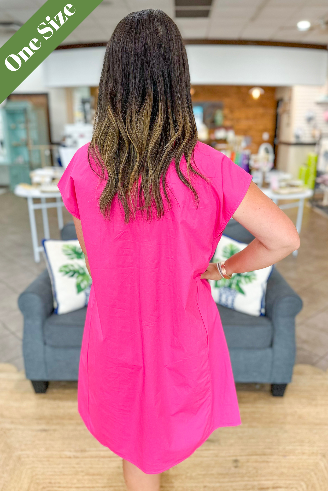 Caryn Lawn Seaside Dress in Pink