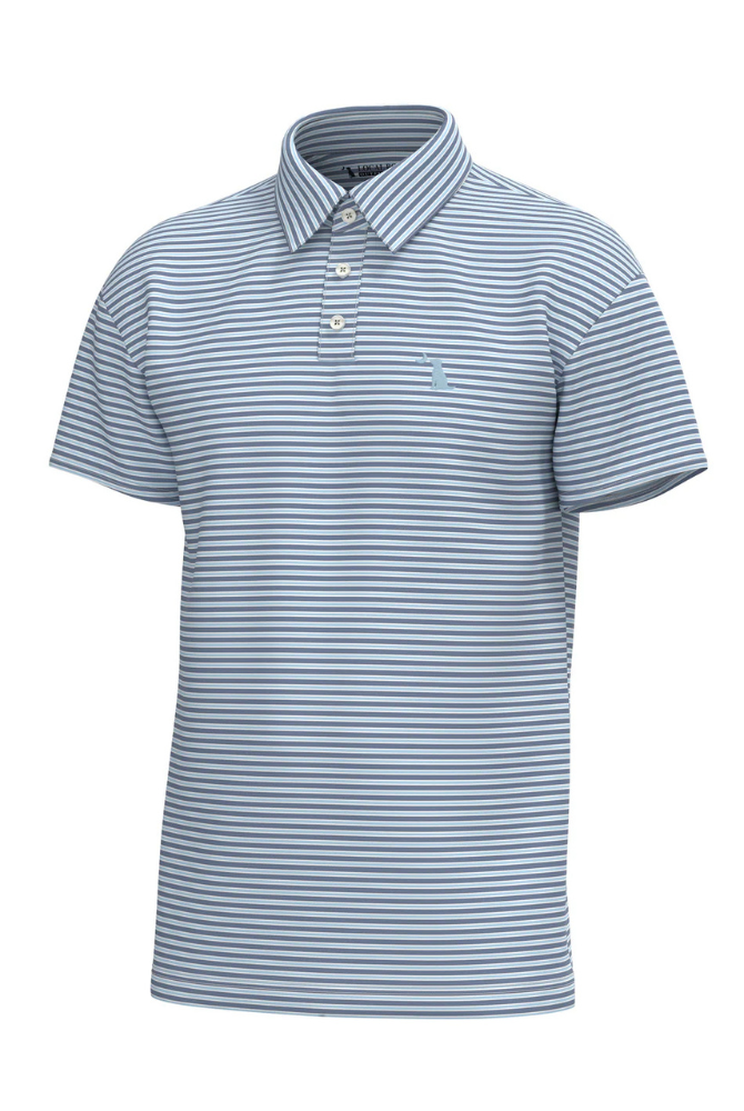 Local Boy | Surfside Polo in Plum/Ice Blue/White