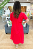 Caryn Lawn Millie Dress in Long Red