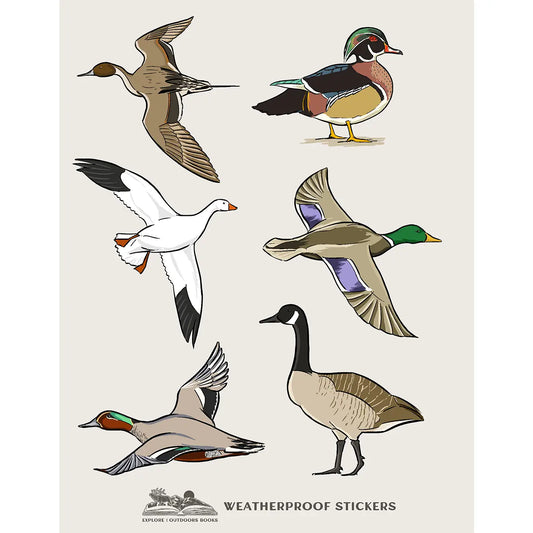 Waterfowl Weatherproof Sticker Sheet