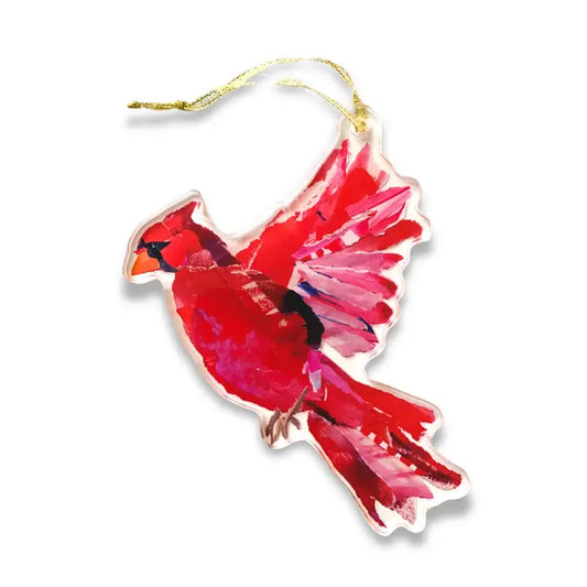 Lauren Dunn Cardinal in Flight Ornament