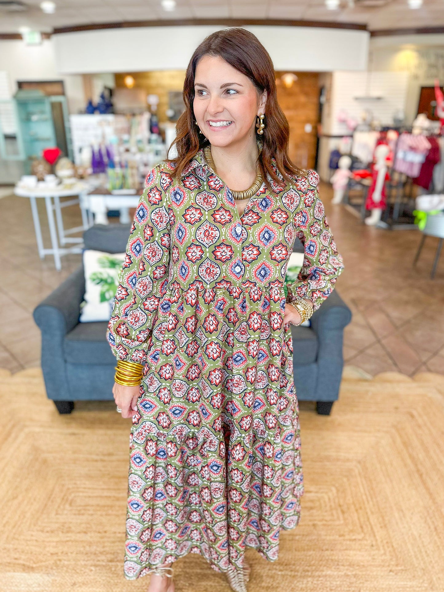 Whispers of Autumn Midi Dress