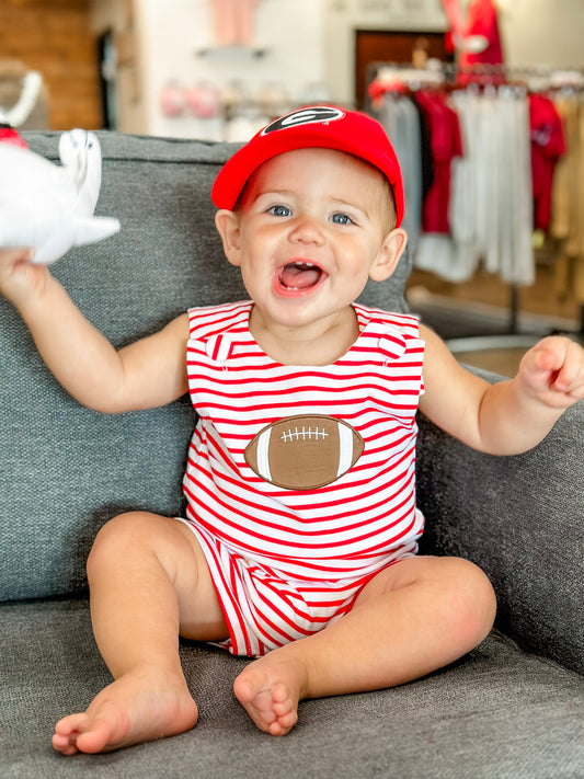 Saltwater Boys Jack Shortall in Red Stripe/Football