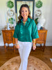 Emerald Ruffle Top