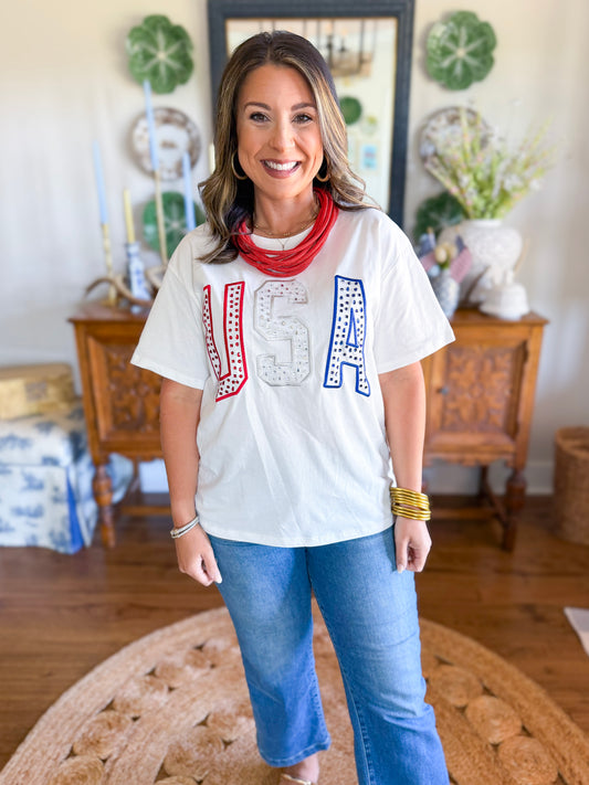 Stewart Simmons | The USA Rhinestone Tee