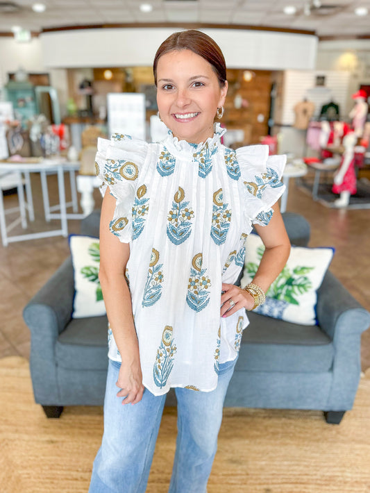 Victoria Dunn Jasmine Blouse in Java