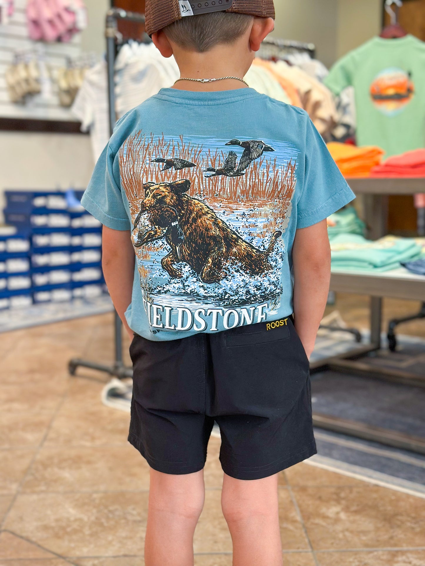 Roost Youth Active Shorts in Black