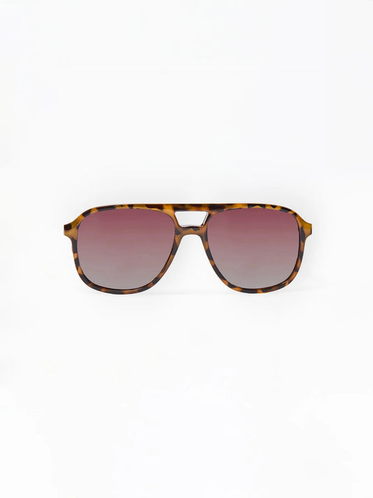 Mary Square | Morgan Polarized Sunglasses in Brown Tortoise