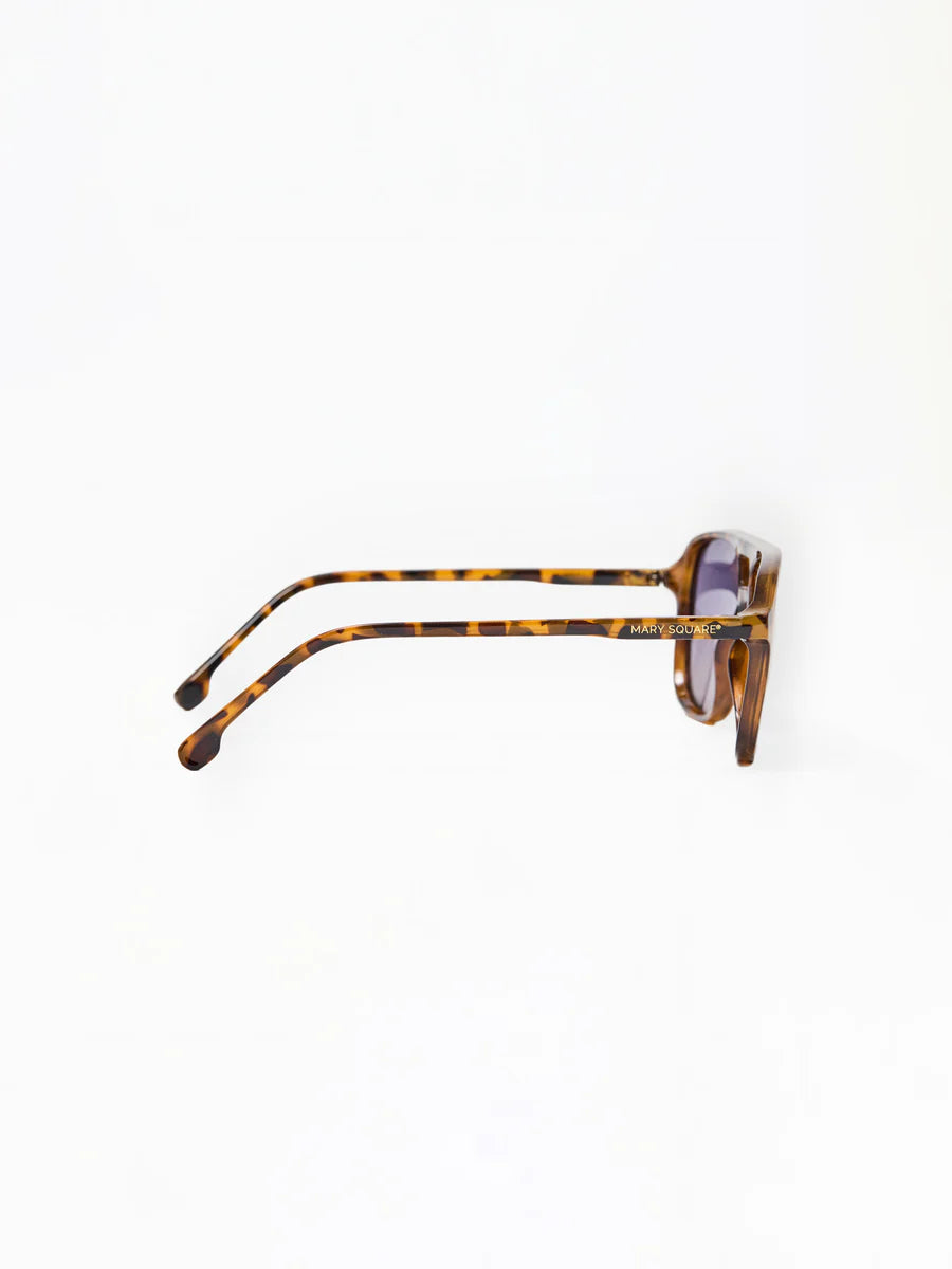Mary Square | Morgan Polarized Sunglasses in Brown Tortoise