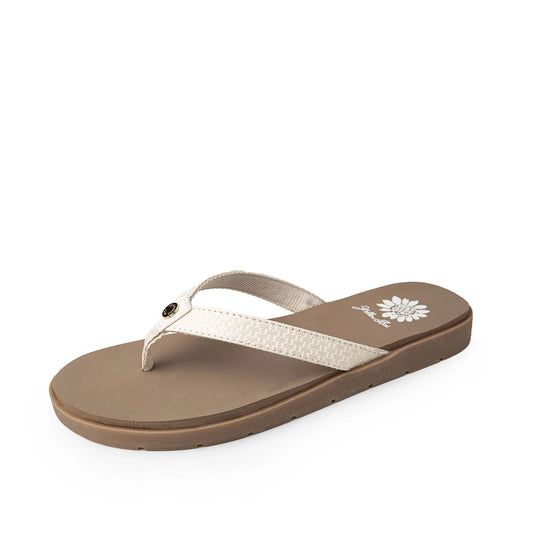 Yellowbox Farrie Flip Flop Sandal in Ivory