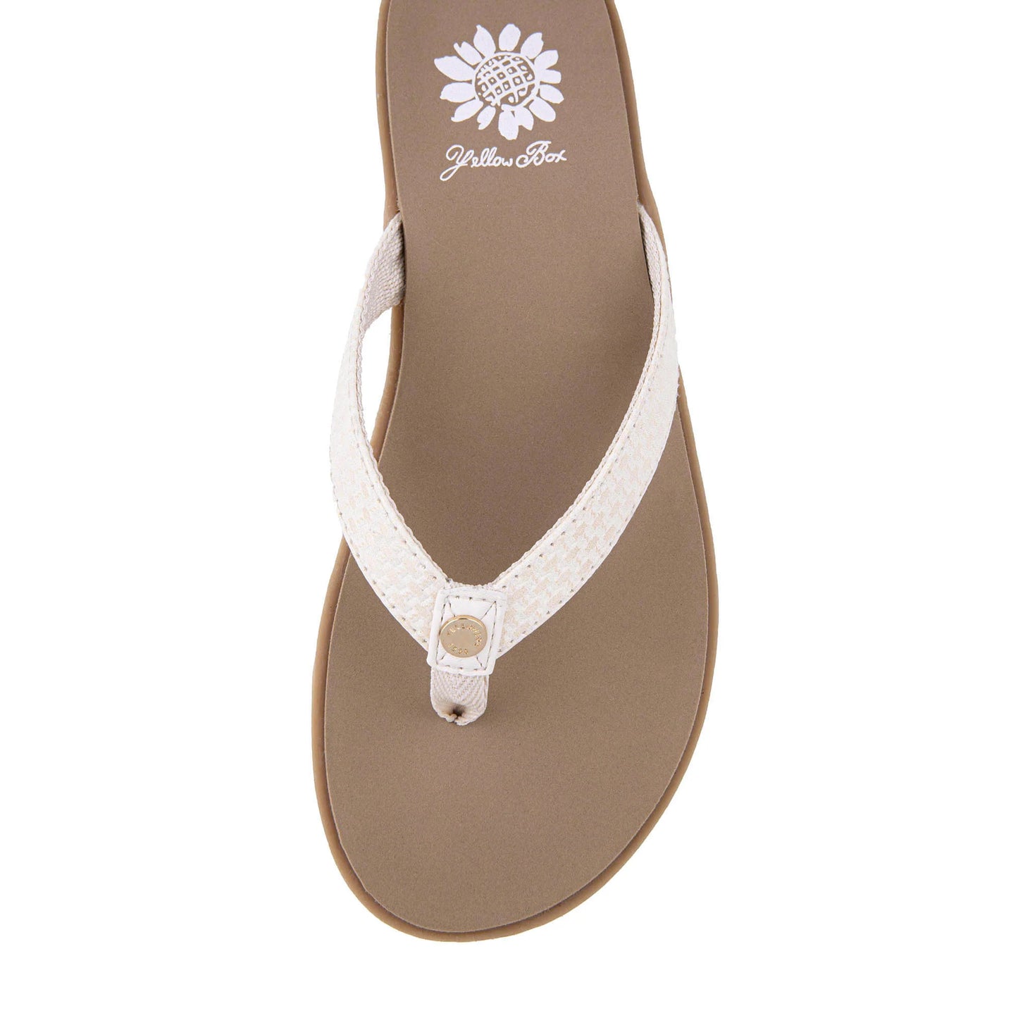 Yellowbox Farrie Flip Flop Sandal in Ivory