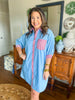 The Harbor Stripe Shirt Dress in Chambray