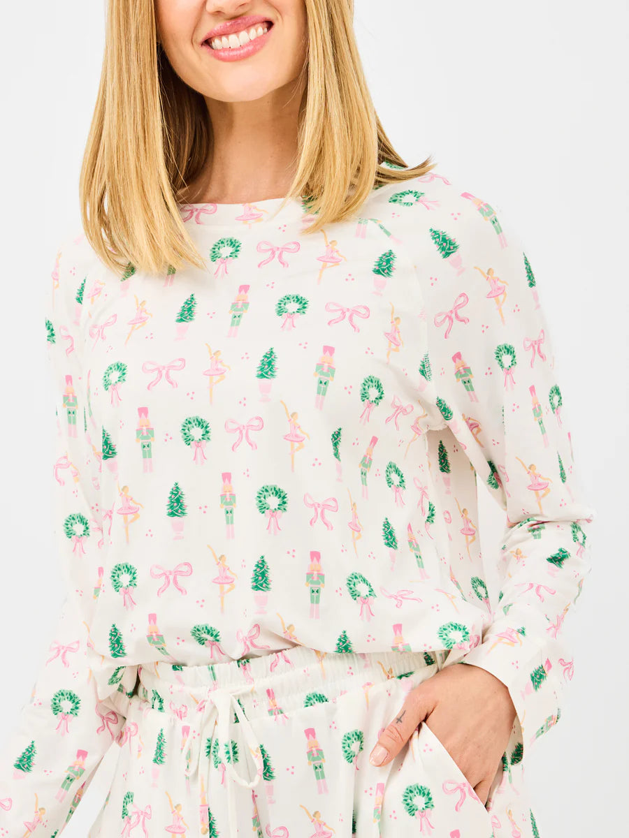 Mary Square Women's Annie Pants Set in Sugar Plum Dreams