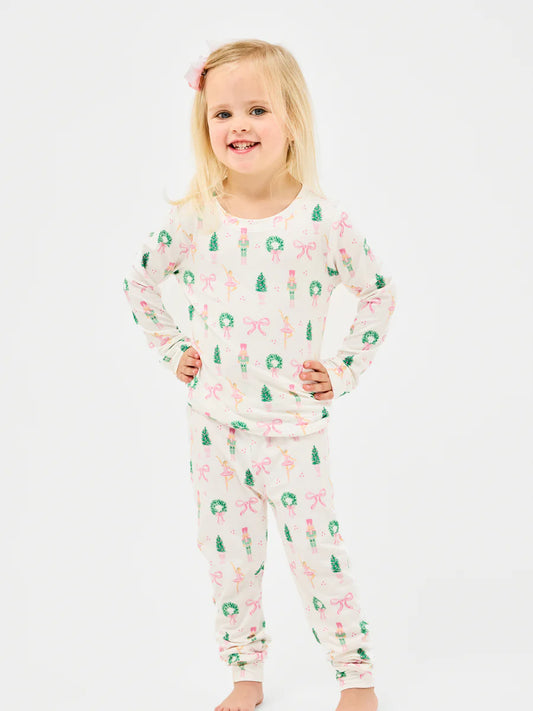 Mary Square Toddler Pajama Set in Sugar Plum Dreams