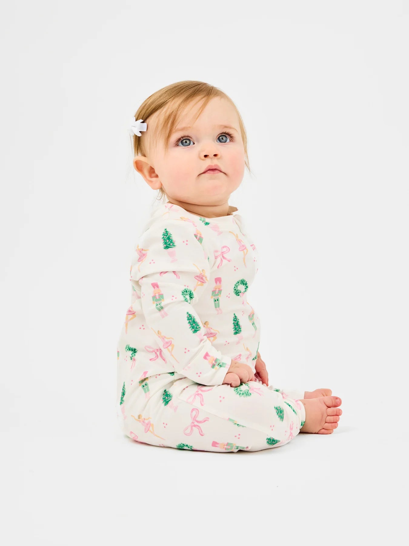 Mary Square Baby Pajama Onesie on Sugar Plum Dreams