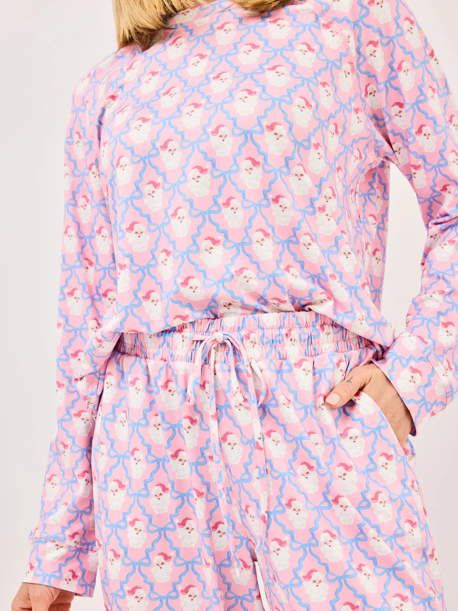 Mary Square Women's Annie Pants Set | Santa Baby Bows