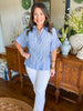 The Sutton Chambray Cinch Top