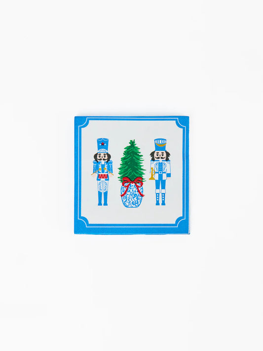 Mary Square Cocktail Napkins in Merry Marchers