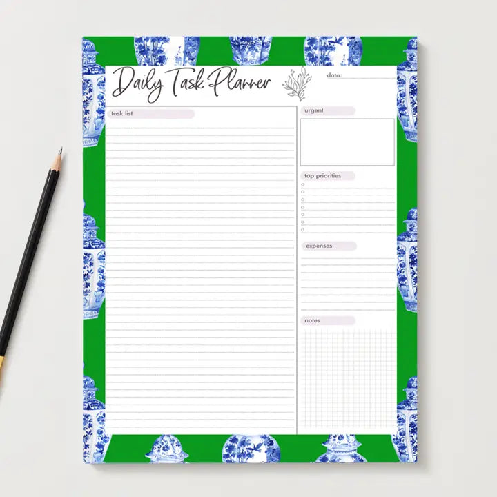 Ginger Jar Daily Planner - Green