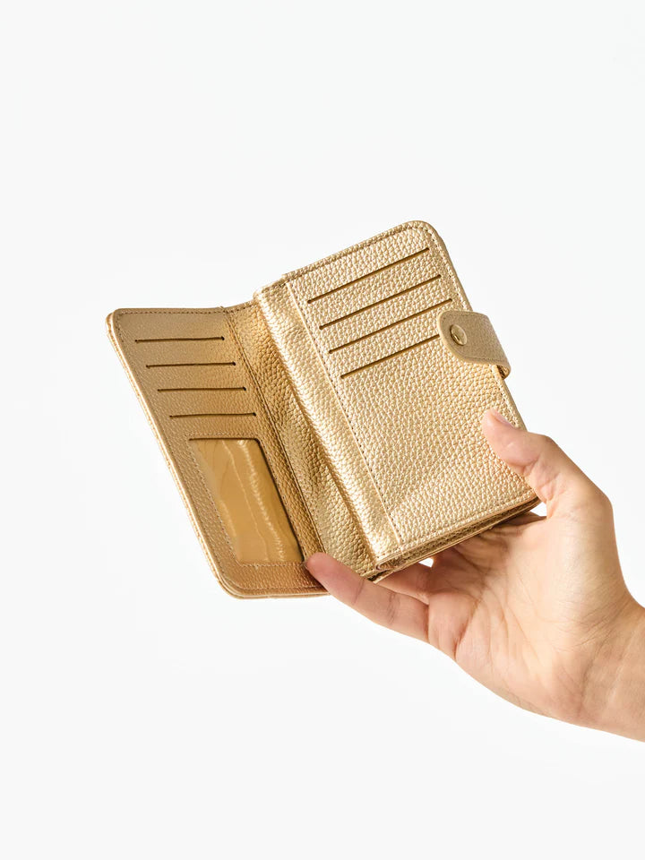 Essential Quilted Wallet | Champagne