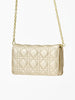 Mary Square Night Out Quilted Crossbody Bag in Champagne
