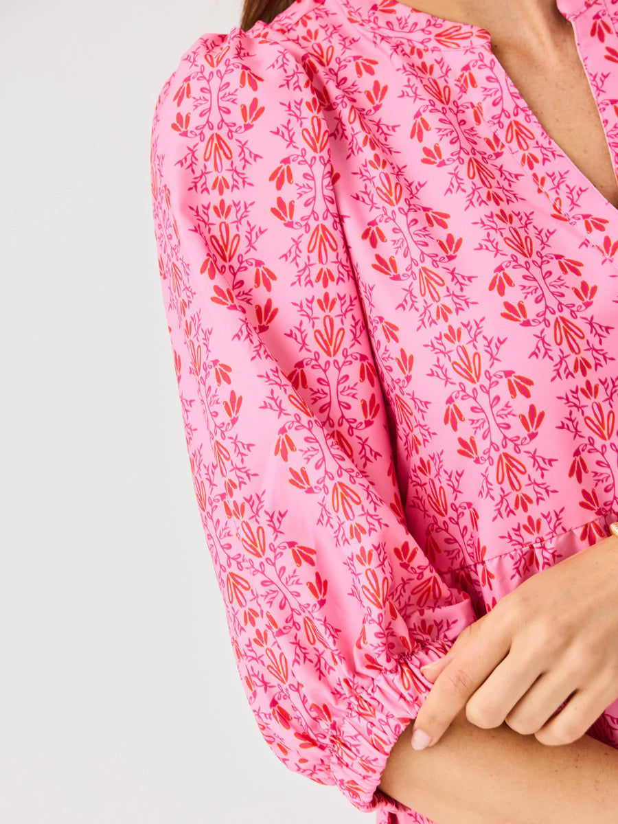 Mary Square | Cameron Dress in Heirloom Vine Pink