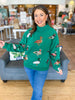 Queen of Sparkles Green Duck Mockneck Sweatshirt